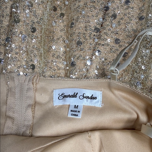 Emerald Sundae Sparkling Gold Dress - Picture 4 of 6